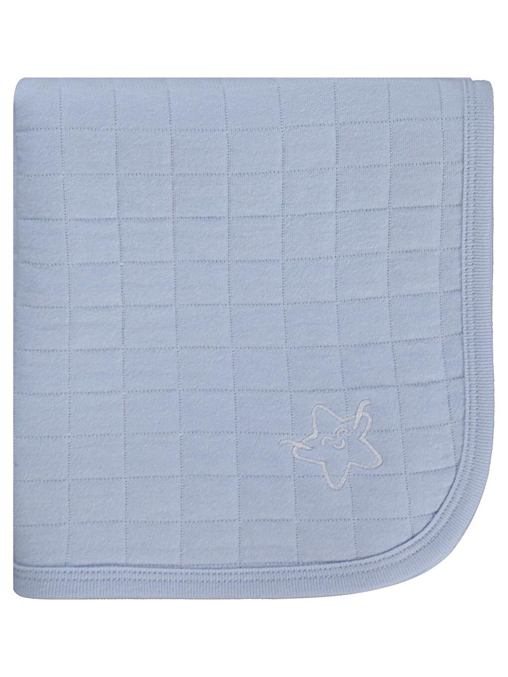 Baby Yıldız Nakışlı 80*90 Battaniye - Mavi Standart-1