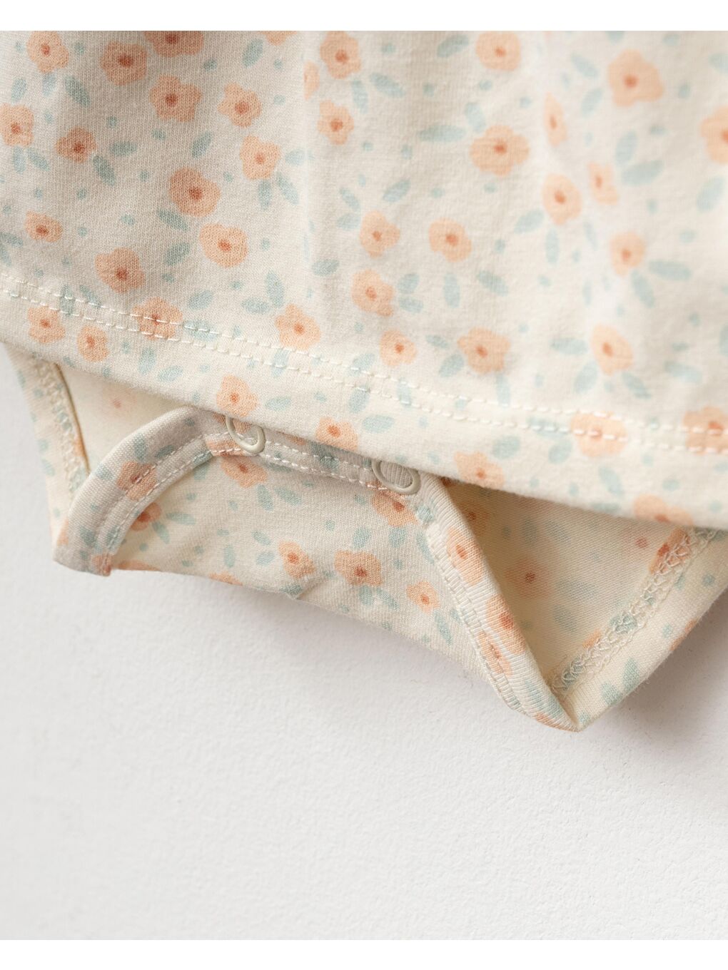 Yeşil Kız Bebek Pamuklu Pudra Hırkalı Çiçek Desenli 3'Lü Elbise- Body Elbise Ve Saç Bandı-3