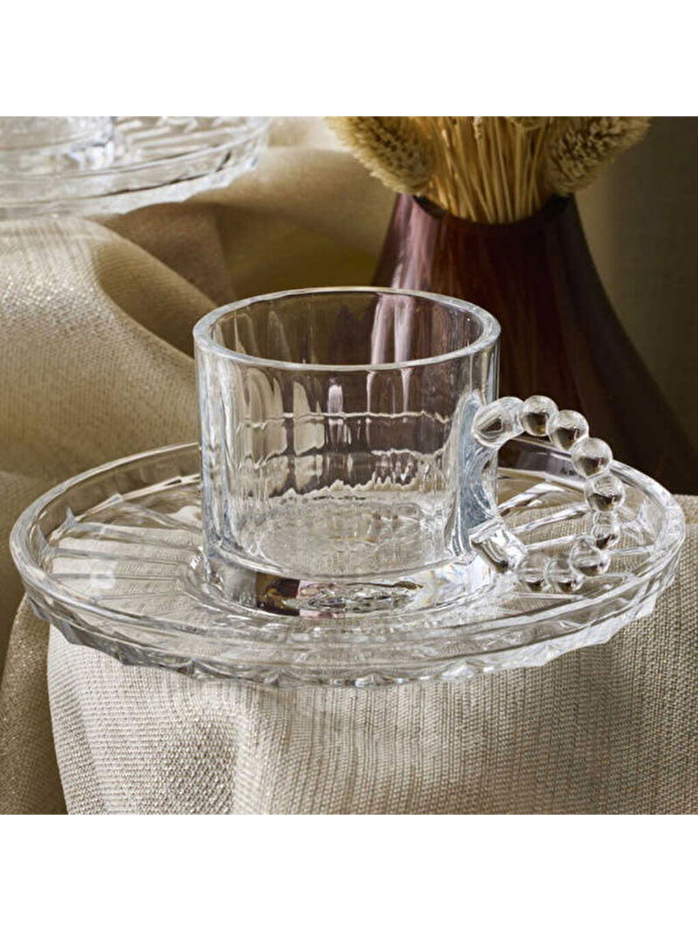 Renksiz Ringo Line 6'lı Kahve Fincan Takımı - Şeffaf - 90 ml-3