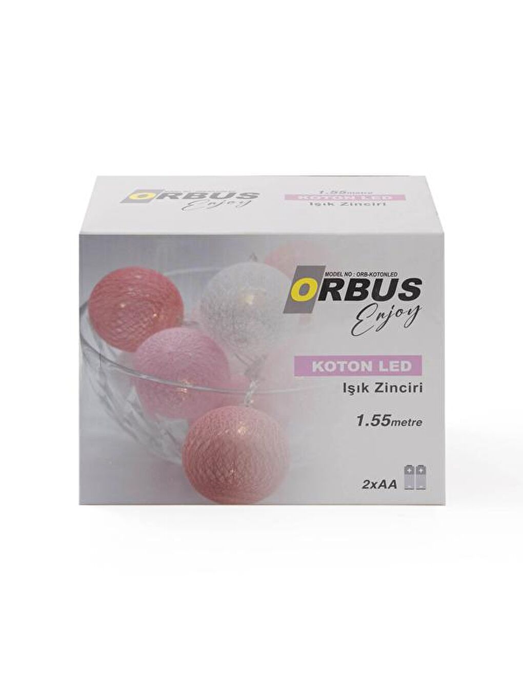 Karışık Pamuk Led Işık Zinciri - Renkli - 1,55 m-1