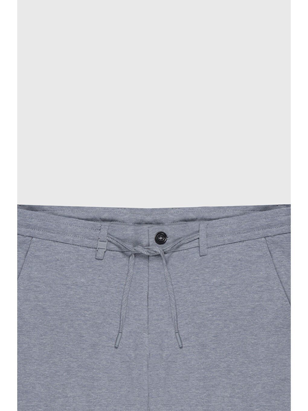 Erkek Gri Slim Fit Dar Kesim Yan Cepli Gofre Desenli Şort-1