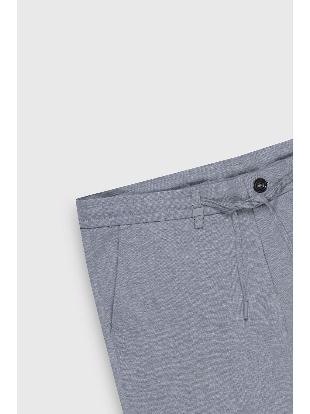 Erkek Gri Slim Fit Dar Kesim Yan Cepli Gofre Desenli Şort-2