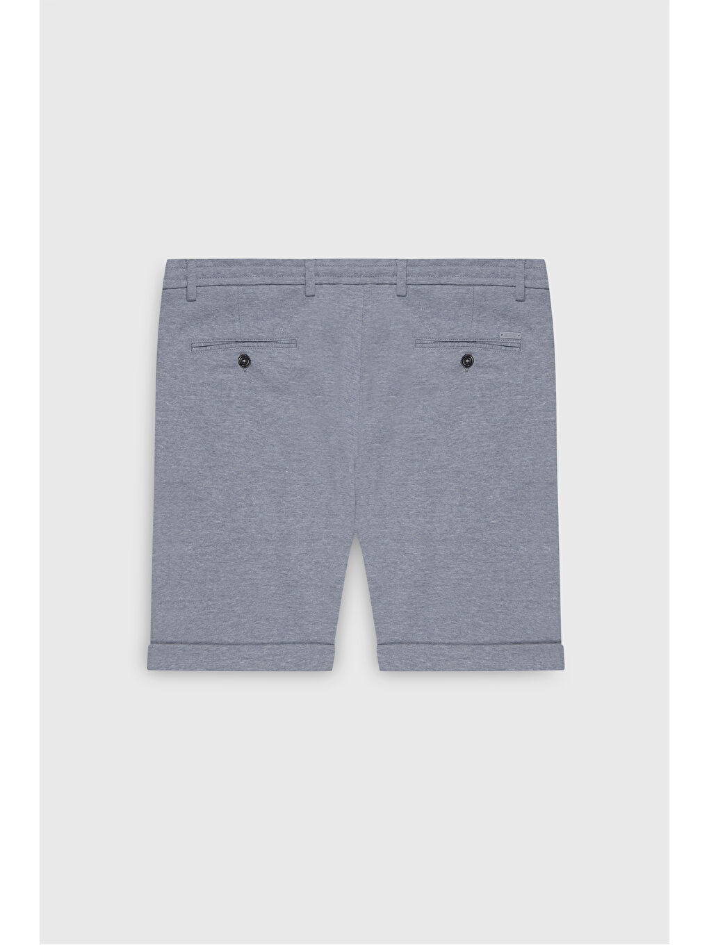 Erkek Gri Slim Fit Dar Kesim Yan Cepli Gofre Desenli Şort-3