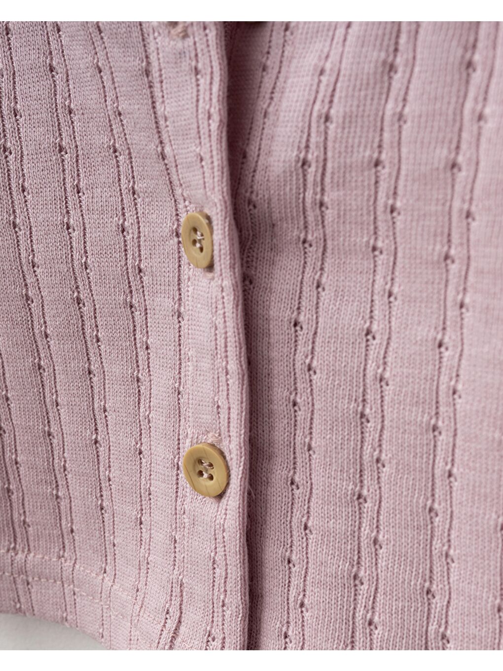 Pembe Kız Bebek Pamuklu Pudra Hırkalı Çiçek Desenli 3'Lü Elbise- Body Elbise Ve Saç Bandı-5