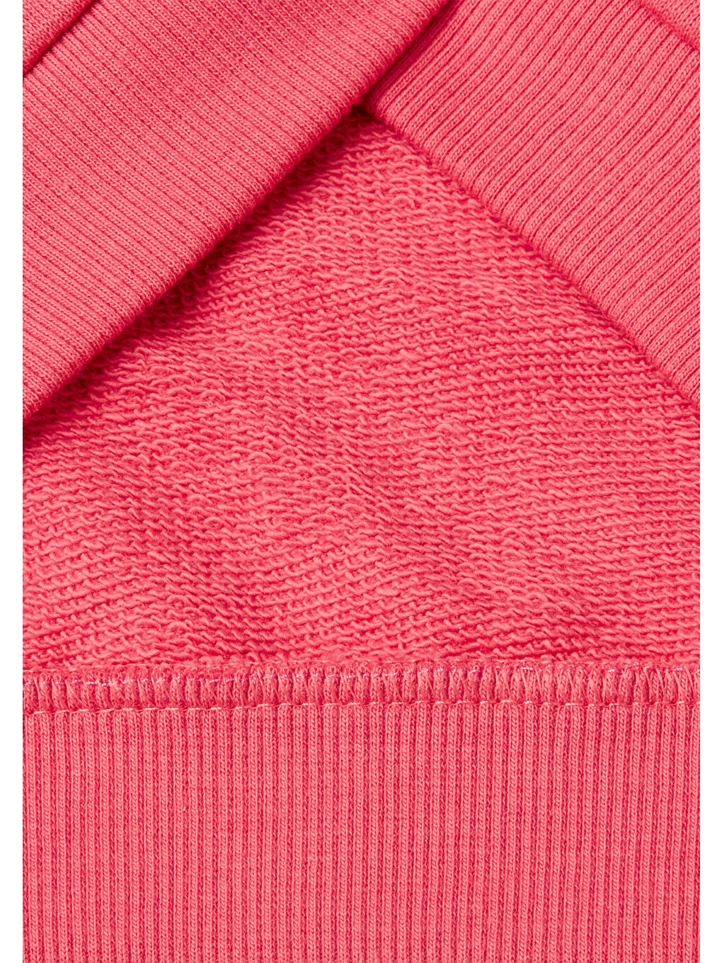 Kız Çocuk Fuşya Simli Benetton Logo Baskılı Bisiklet Yaka Sweatshirt-2