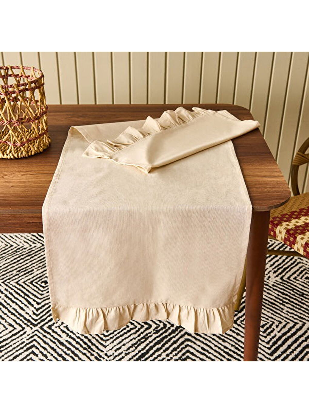 Soft Fancy Runner - Bej - 50x130 cm