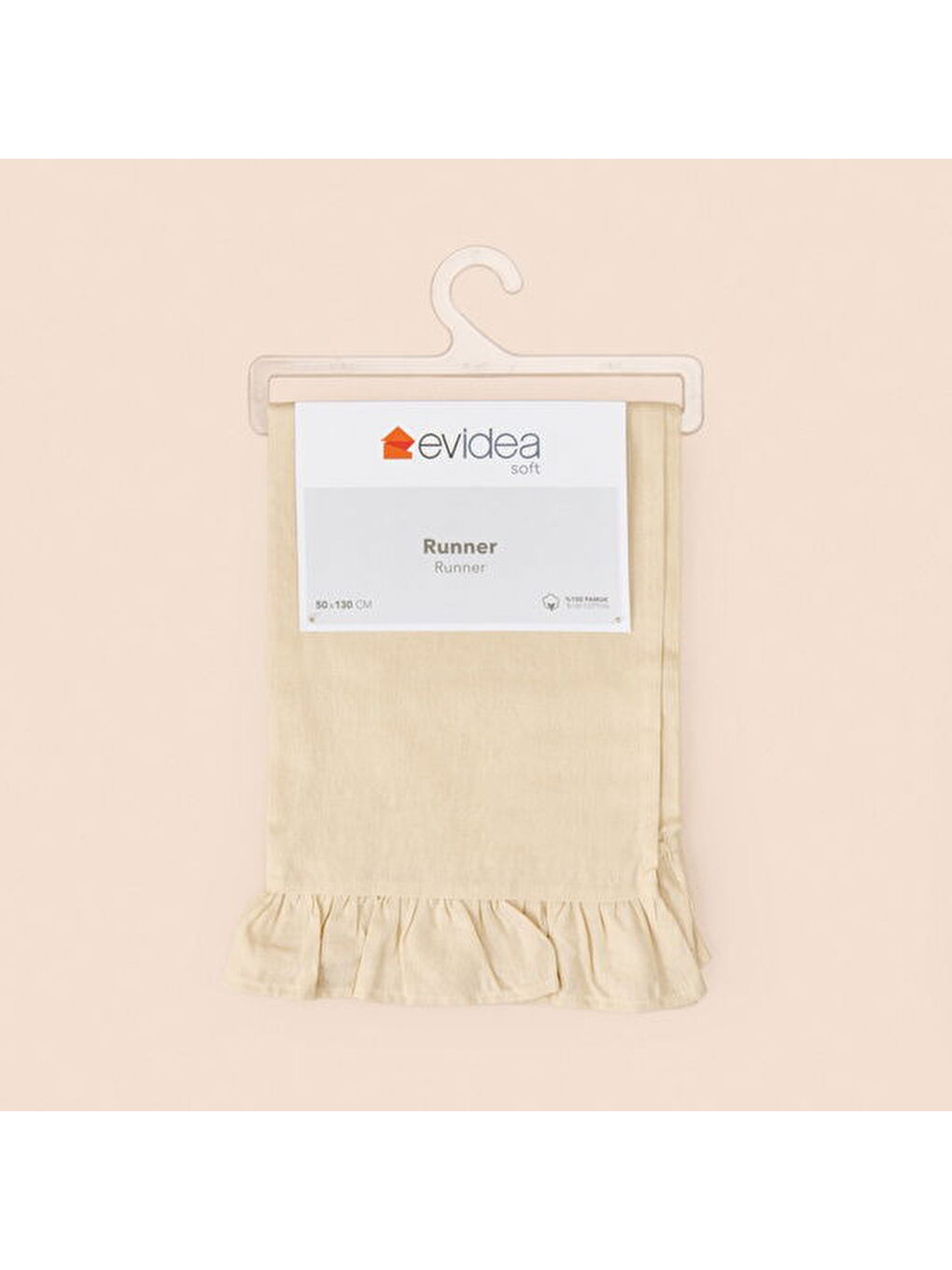 Soft Fancy Runner - Bej - 50x130 cm-4