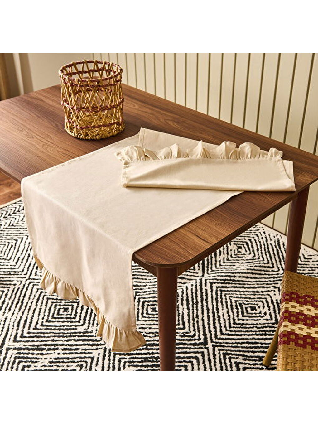 Soft Fancy Runner - Bej - 50x130 cm-5