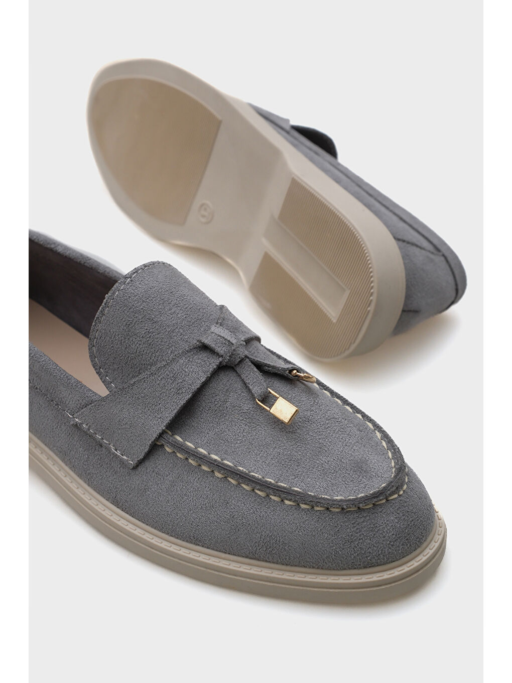 Capone Outfitters Gri Kadın Loafer LNP - 3
