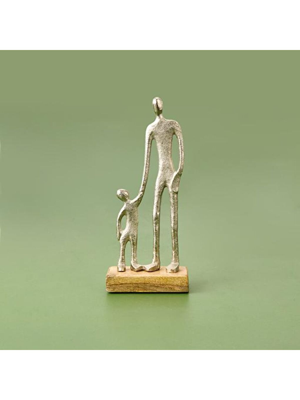 Gri Soyut Aile Biblo - Gümüş - 24 cm-3