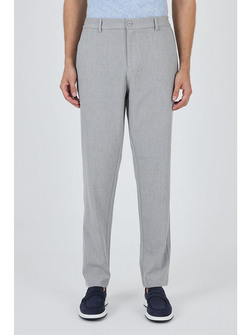 Gri Esnek Yandan Cepli Casual Standart Fit Pantolon 1003250119