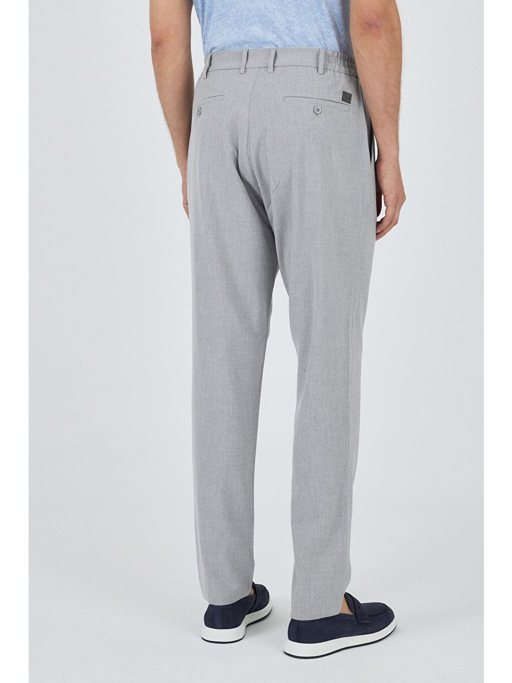 Gri Esnek Yandan Cepli Casual Standart Fit Pantolon 1003250119-4
