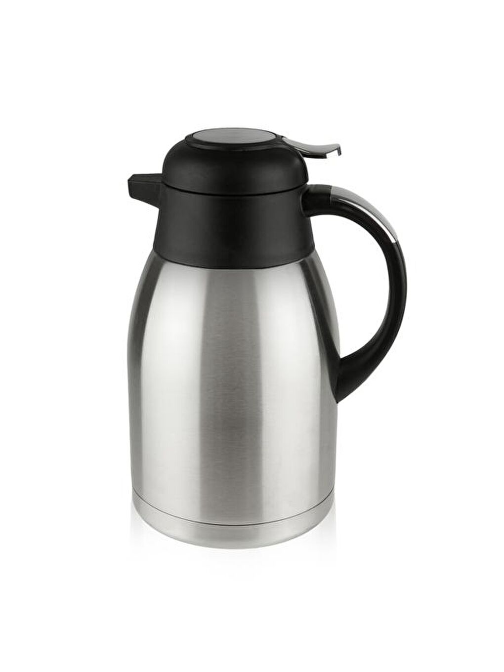 Gri Çelik Çay Termosu - Inox / Siyah - 2 lt-2