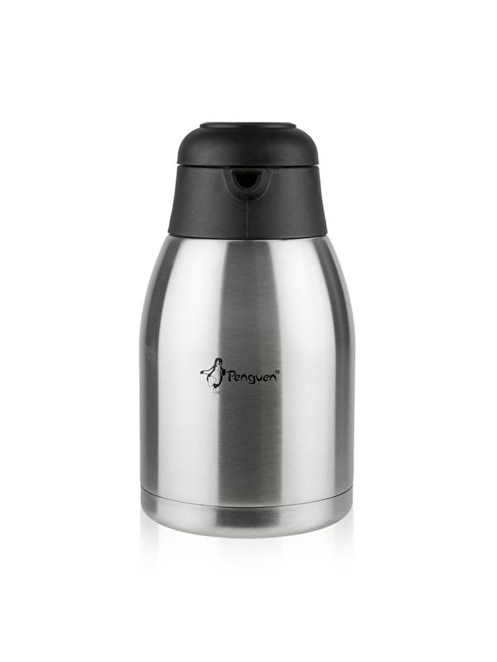 Gri Çelik Çay Termosu - Inox / Siyah - 2 lt-3