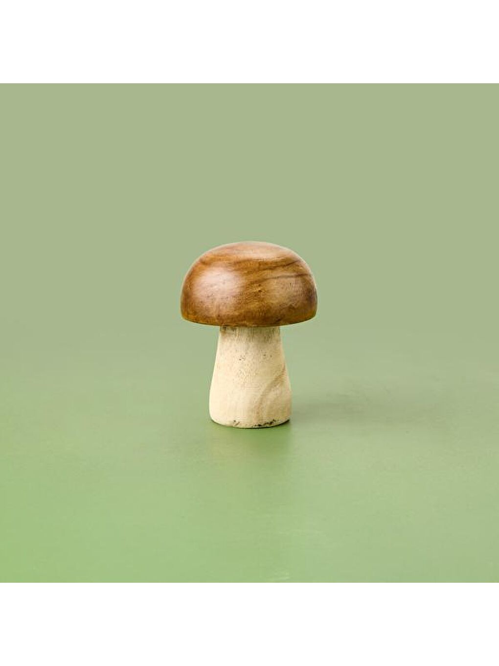 Ahşap Mantar Dekoratif Obje - Kahverengi - 12x12x15 cm-1