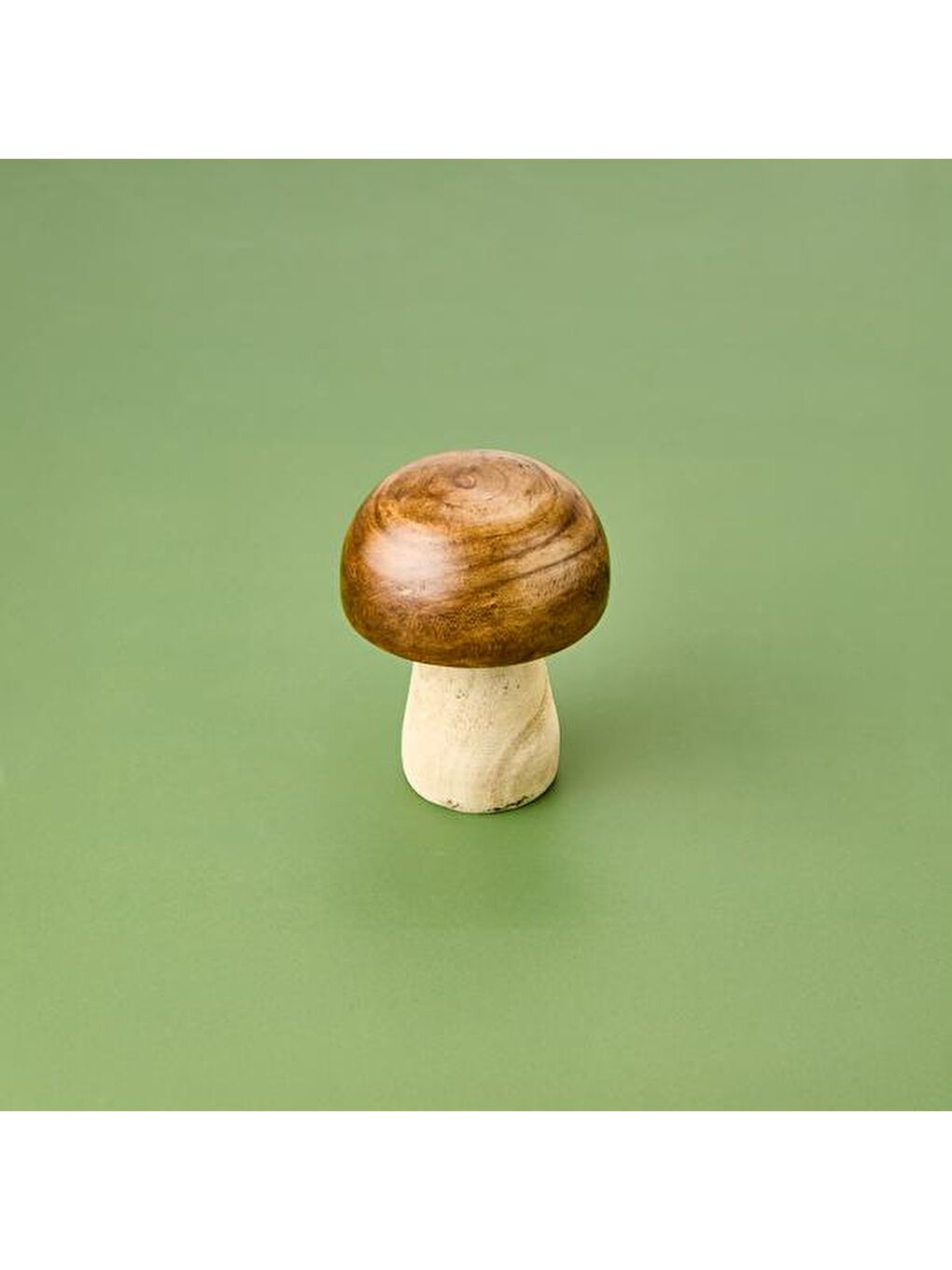 Ahşap Mantar Dekoratif Obje - Kahverengi - 12x12x15 cm-2