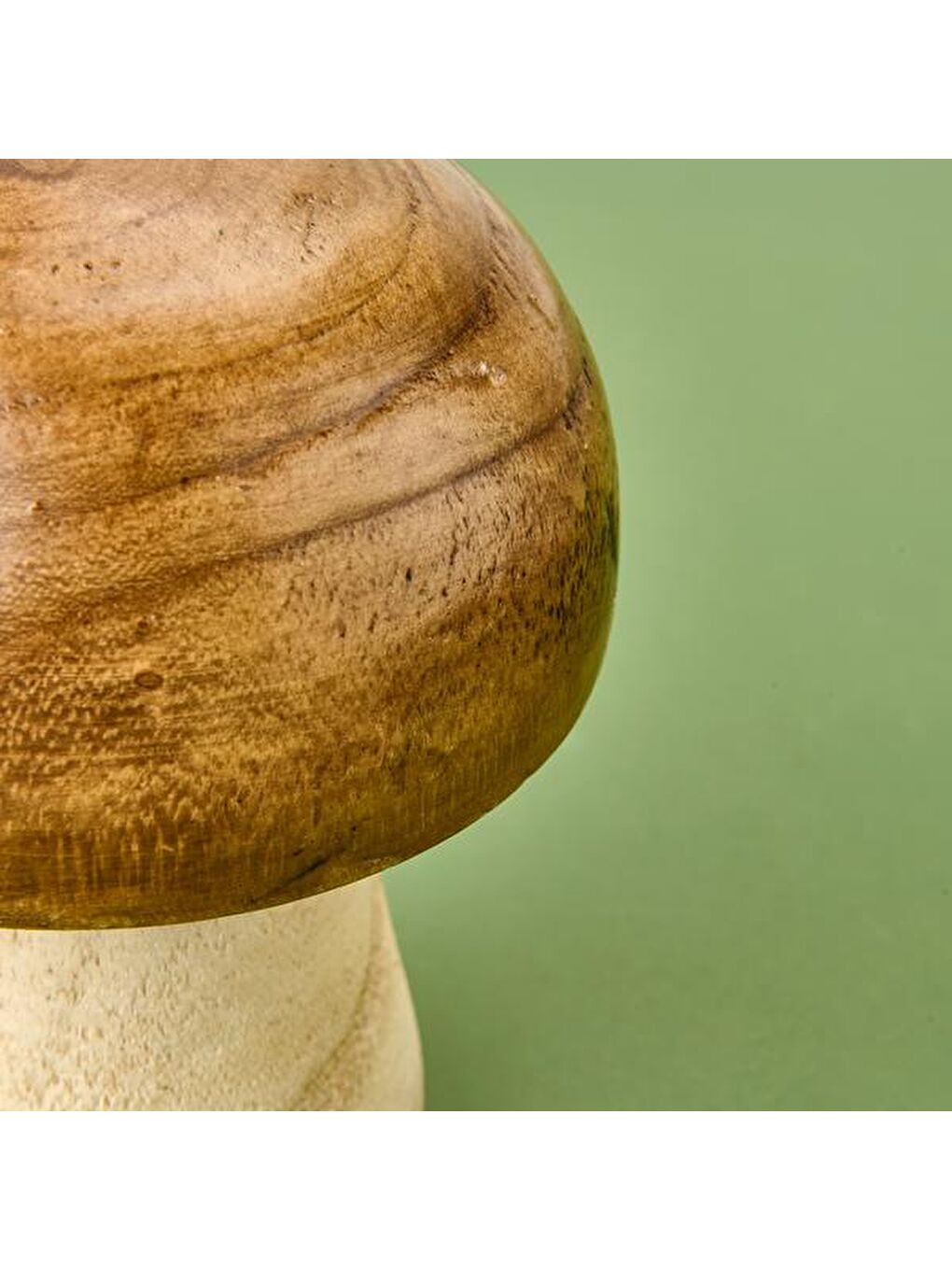 Ahşap Mantar Dekoratif Obje - Kahverengi - 12x12x15 cm-3