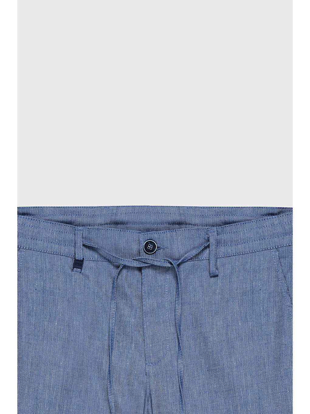 Erkek Lacivert Slim Fit Dar Kesim Yan Cepli Gofre Desenli Şort-1