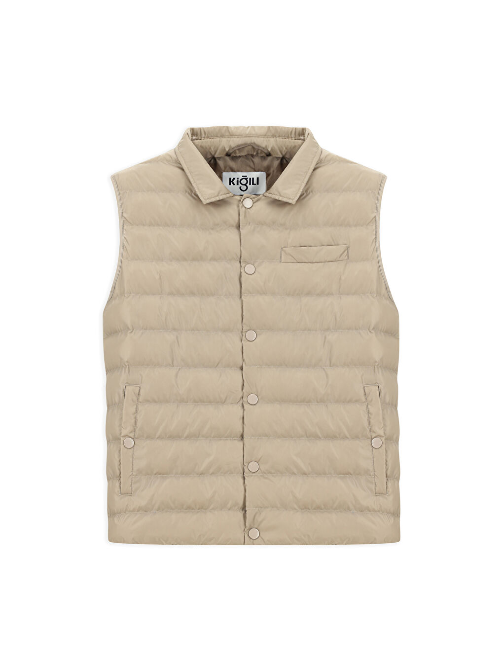 Bej Kapitone Spor Yelek