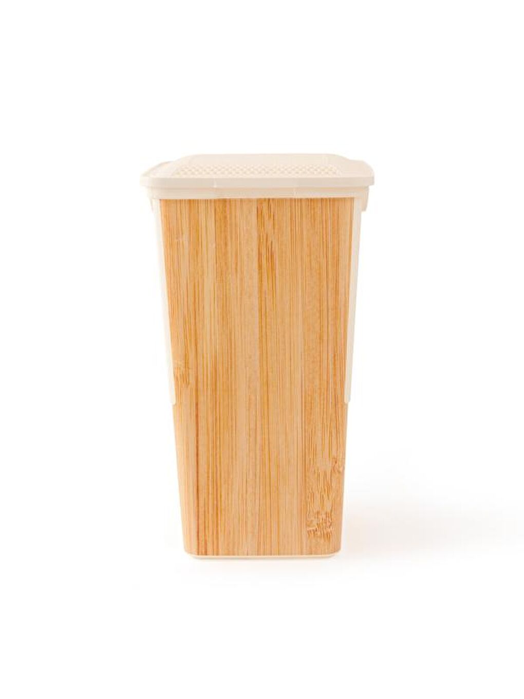 Ahşap Görünümlü Çamaşır Sepeti - Beyaz - 55 lt-1