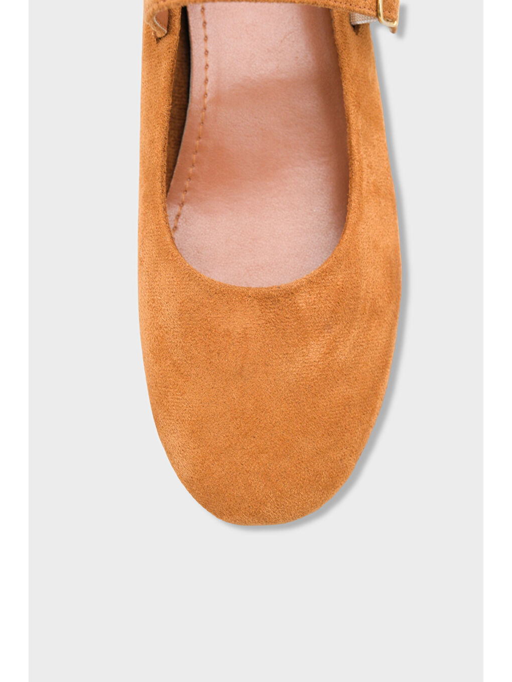 Kahverengi Joell Gizli Topuklu Feta Metal Tokalı Kadın Babet-2