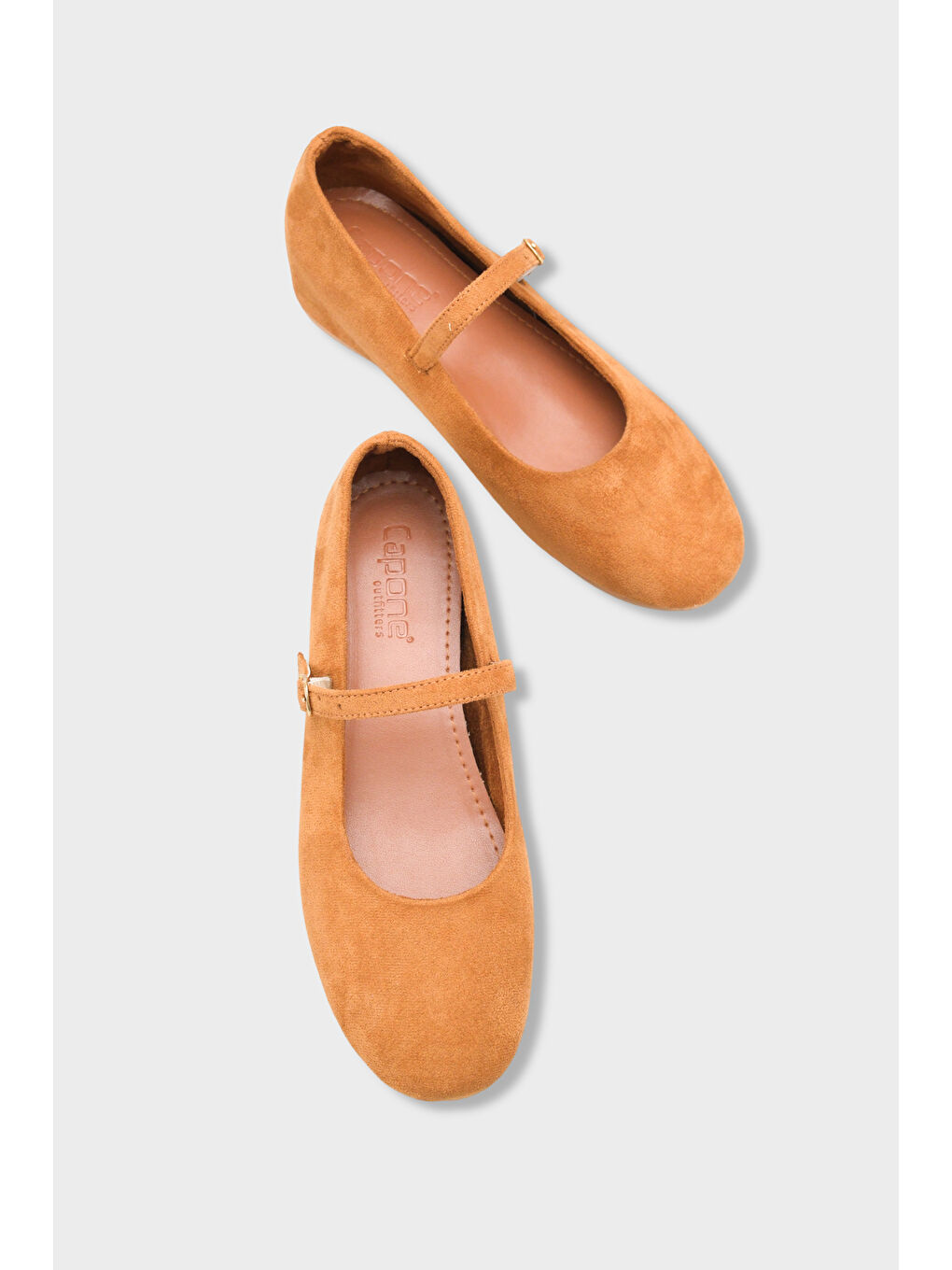 Kahverengi Joell Gizli Topuklu Feta Metal Tokalı Kadın Babet-5