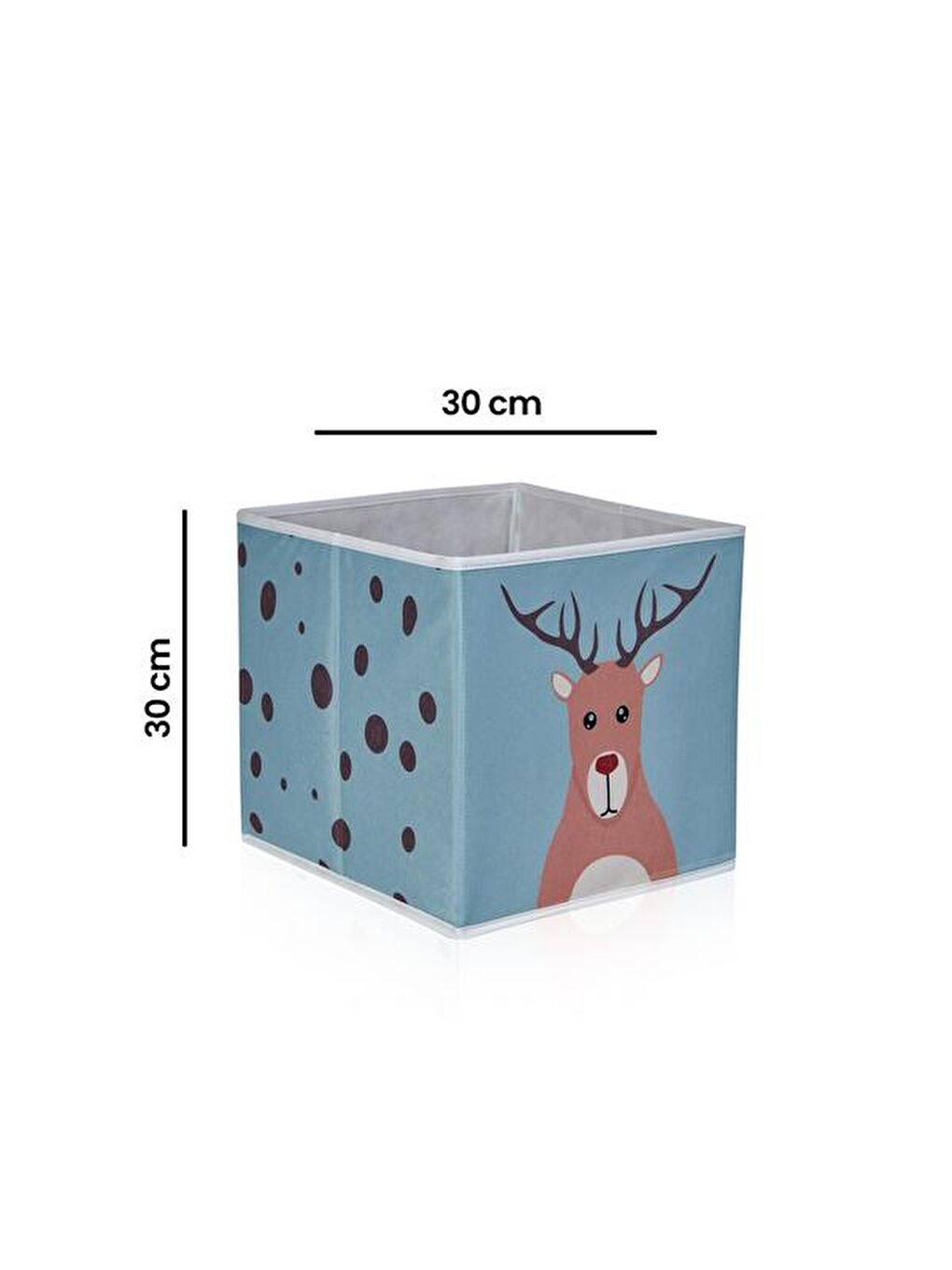 Mavi Geyik Desenli Kapaksız Kutu-5
