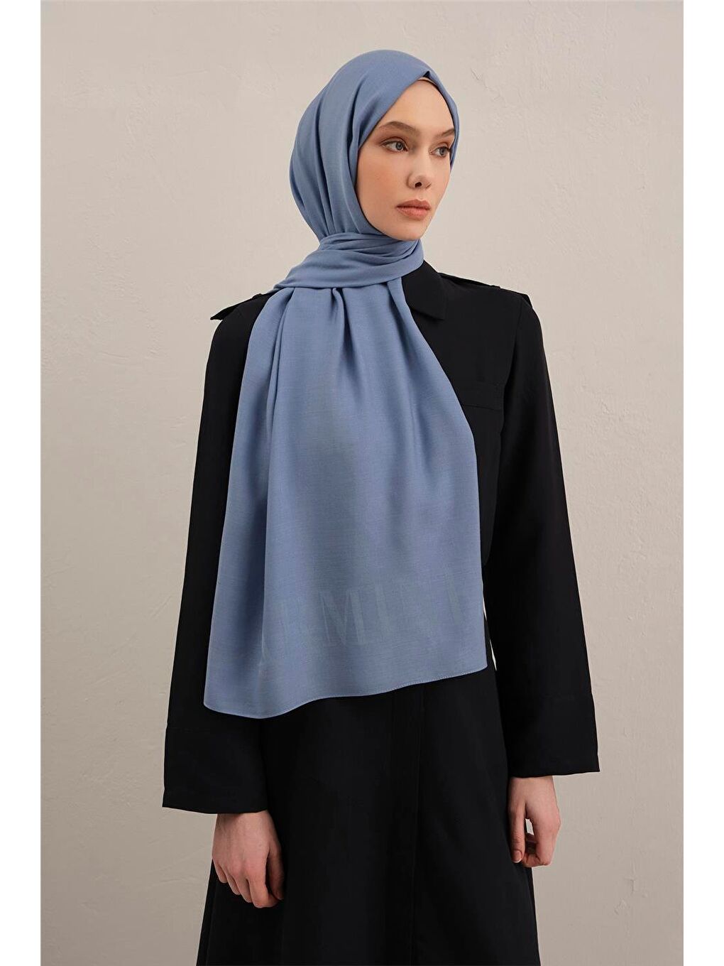 İndigo Logo Drop Pamuk İpek Şal 26