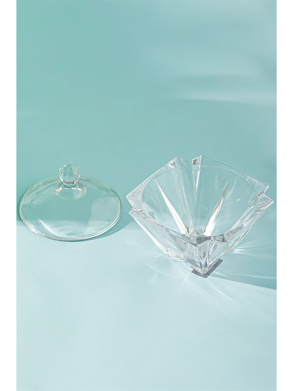 Renksiz Dm605-2 Cam Şekerlik Sunumluk Lokumluk Kahve Yanı Drajelik 150 ml-2