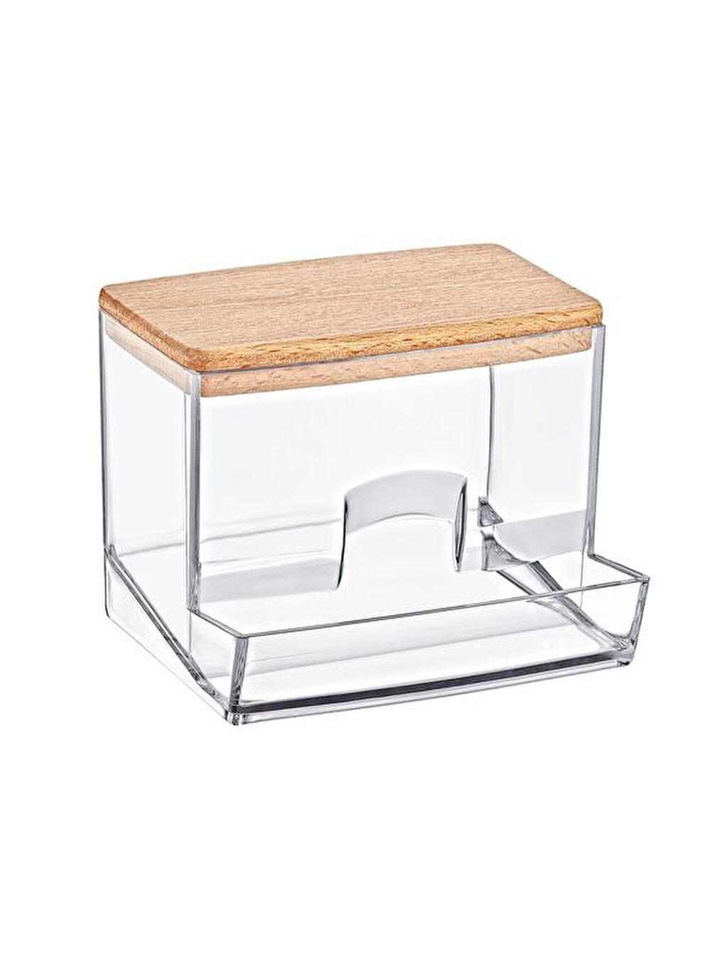 Renksiz Ahşap Kapaklı Pamuk Organizeri-1