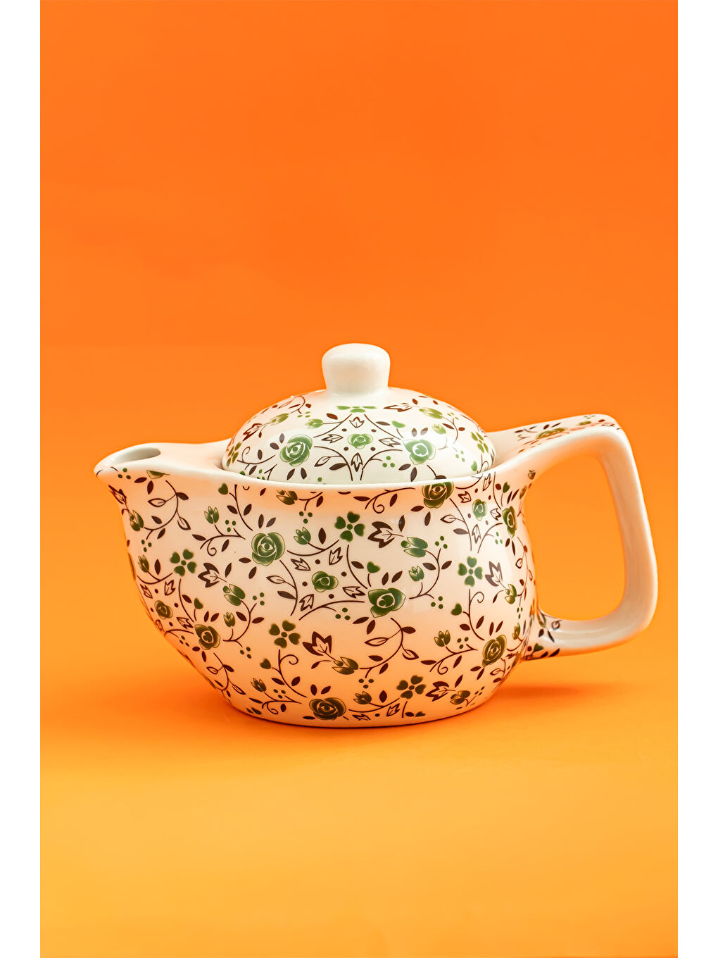 Beyaz DEM-132 Isıya Dayanıklı Porselen Demlik Bitki Çayı Demliği 400 ml-1