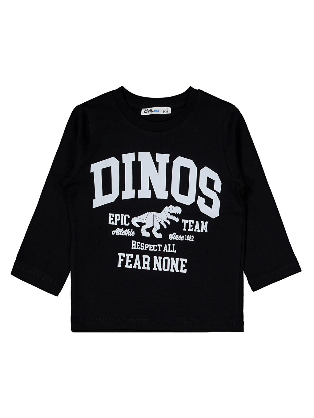 Beyaz Boys Cool Dino Baskılı 3'lü Set 2-4 Yaş Sweatshirt - Standart-3