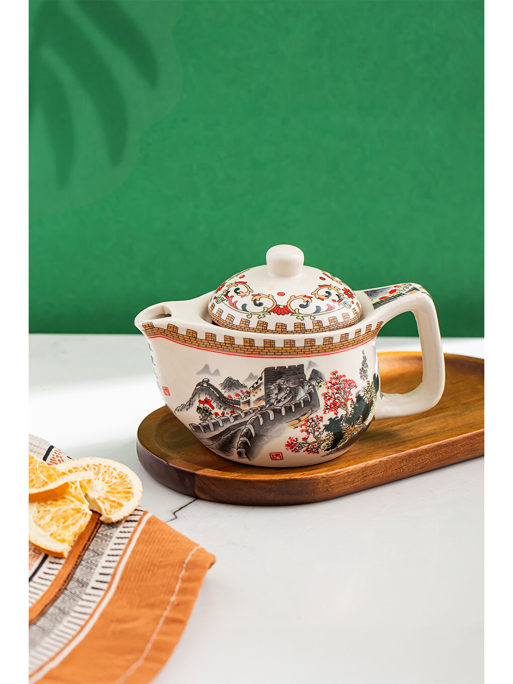 Beyaz DEM-131 Isıya Dayanıklı Porselen Demlik Bitki Çayı Demliği 400 ml-1