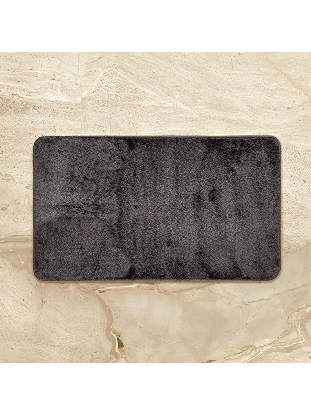 Soft Simirna 2'li Banyo Paspası - Antrasit - 60x100 cm + 50x60 cm-3