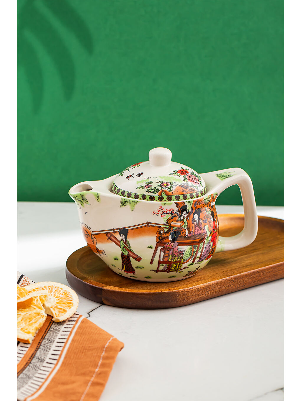 Beyaz DEM-131-2 Isıya Dayanıklı Porselen Demlik Bitki Çayı Demliği 400 ml