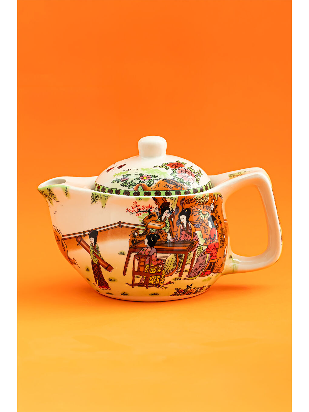 Beyaz DEM-131-2 Isıya Dayanıklı Porselen Demlik Bitki Çayı Demliği 400 ml-1