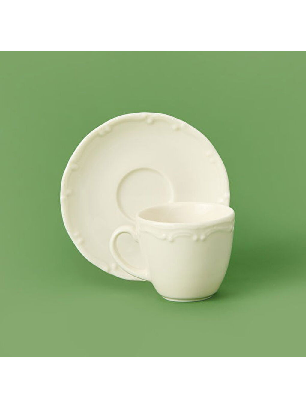 12 Parça Kahve Fincan Seti - Beyaz-3