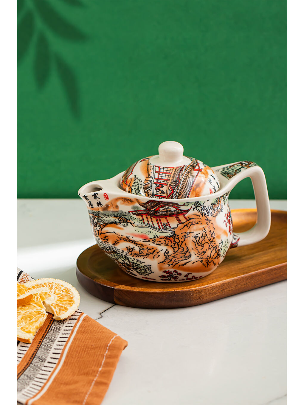 Beyaz DEM-131-1 Isıya Dayanıklı Porselen Demlik Bitki Çayı Demliği 400 ml-1