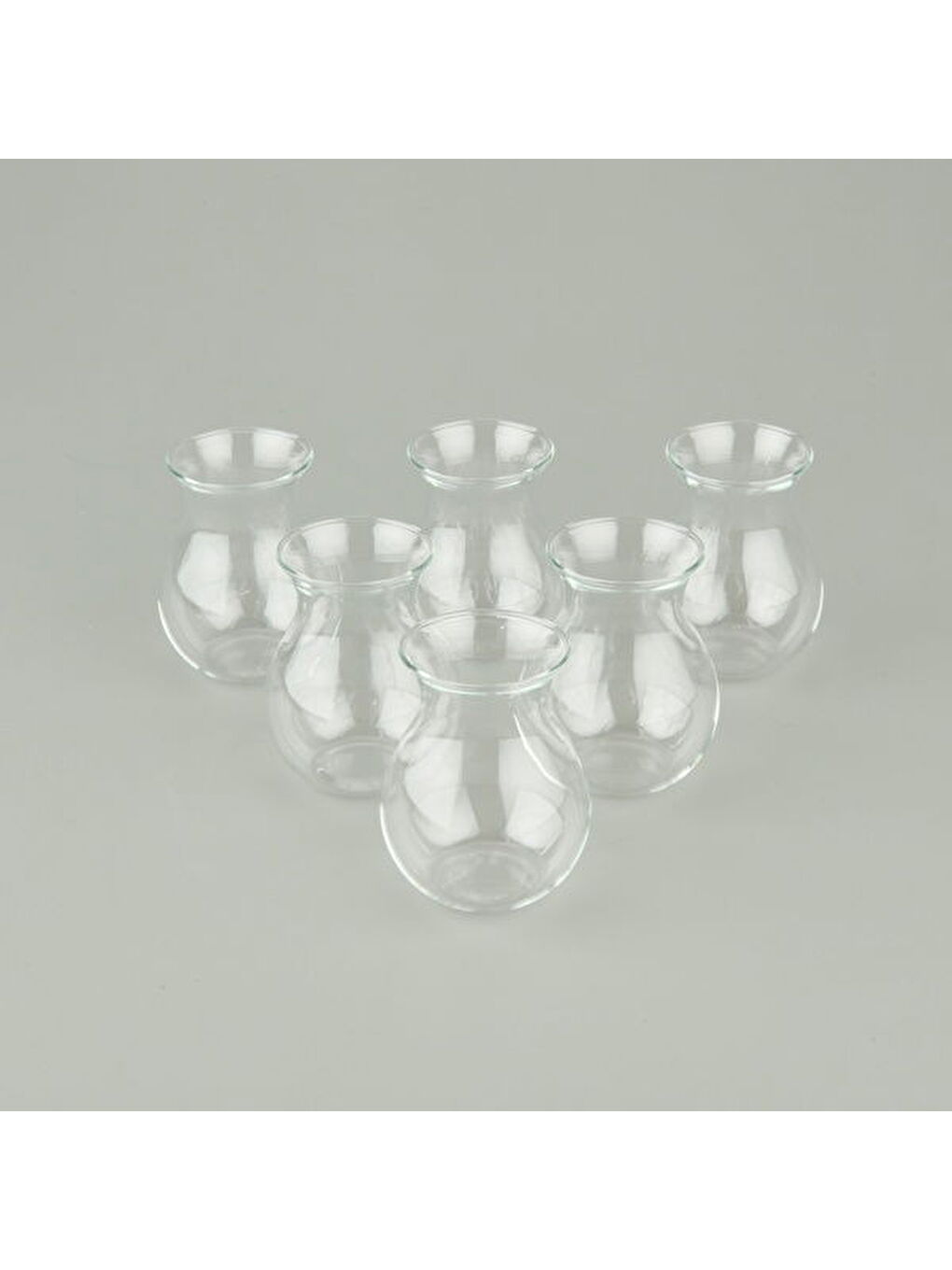 Renksiz Borosilikat Cam Düz 6'lı Çay Bardağı - Şeffaf-2
