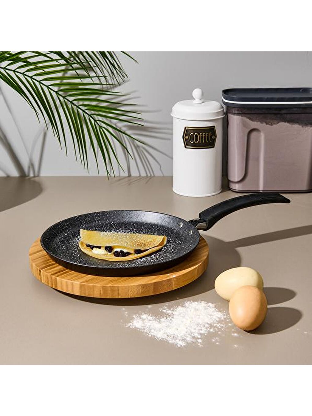 T/T Solido Premium Krep Tavası - Gri - 25 cm