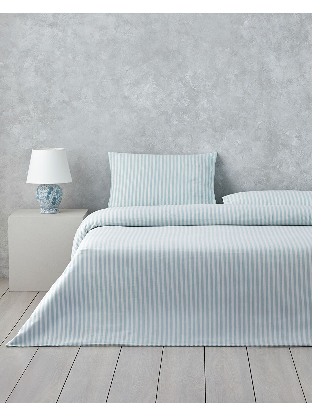 Soft Streaks İpliği Boyalı Çift Kişilik Nevresim Takımı 200x220 cm Yeşil