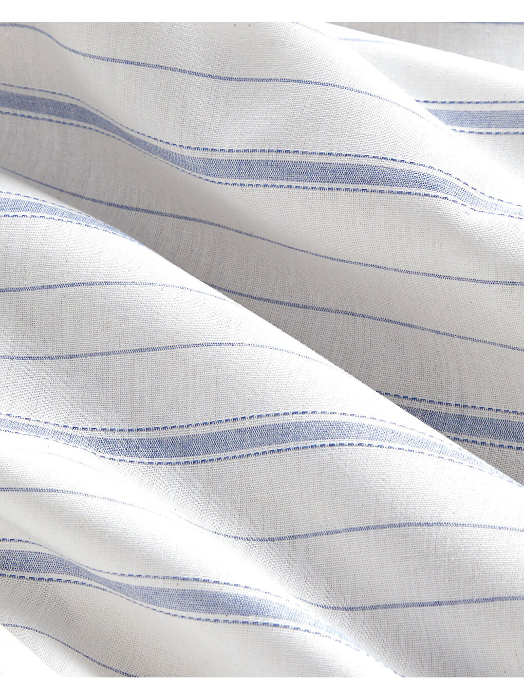 Subtle Waves İpliği Boyalı Çift Kişilik Nevresim Takımı 200x220 cm Mavi-4