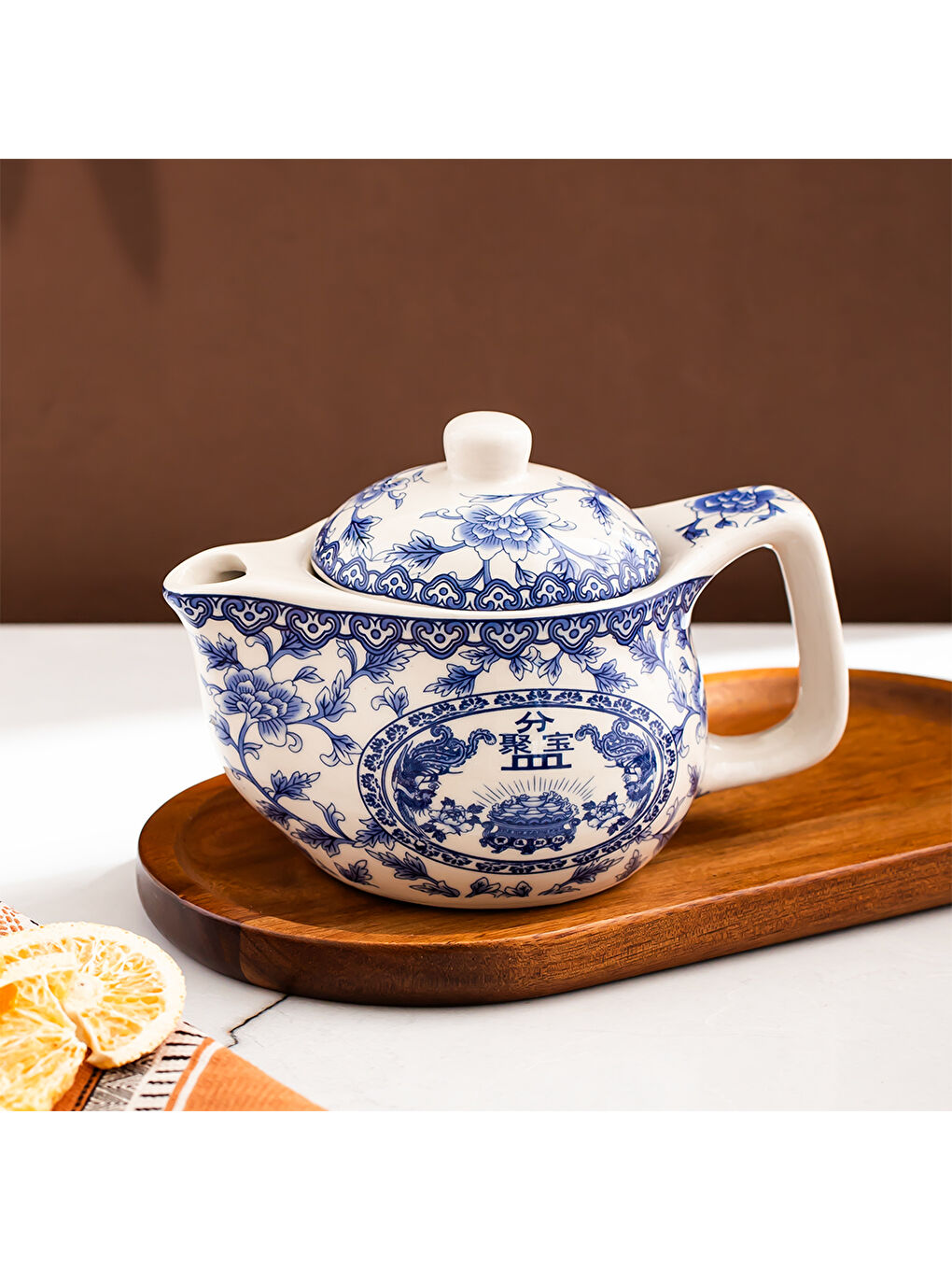 Beyaz DEM-133-5 Isıya Dayanıklı Porselen Demlik Bitki Çayı Demliği 400 ml-1