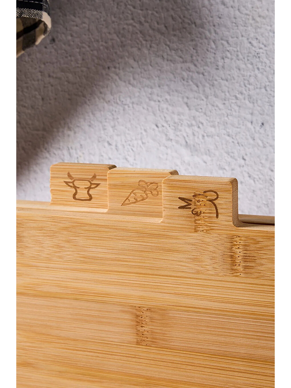 Kahverengi 16668 Piero Bambu 3lü Standlı Kesme Tahtası Seti Kesim Panosu Ahşap Kesme Tahtası 32cm-2