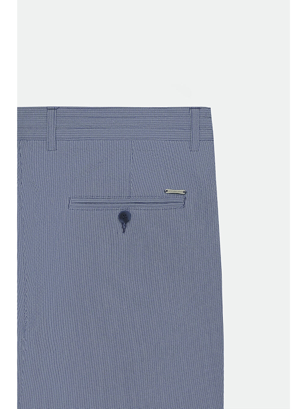 Erkek Lacivert Slim Fit Dar Kesim Yan Cepli Gofre Desenli Şort-8