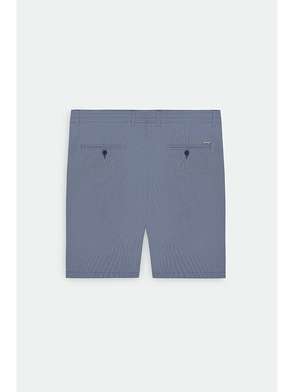 Erkek Lacivert Slim Fit Dar Kesim Yan Cepli Gofre Desenli Şort-9