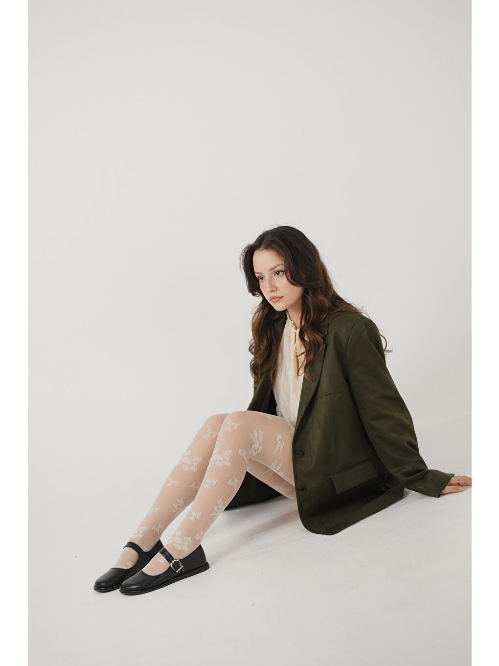 Kadın Tokalı Siyah Babet-7