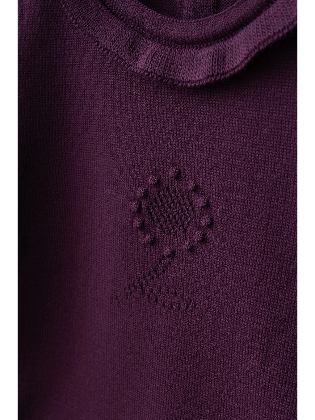 Mor Triko Noktalı Kız Takım 4029-1