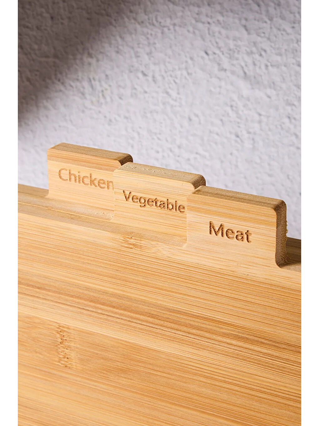 Kahverengi 16668 Piero Bambu 3lü Standlı Kesme Tahtası Seti Kesim Panosu Ahşap Kesme Tahtası 32cm-3