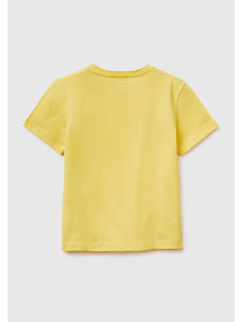 Erkek Çocuk Sarı Çok Renkli Baskılı Bisiklet Yaka T-Shirt-1